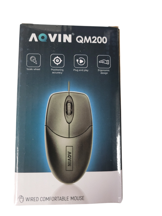 AQVIN WIRED USB COMFORTABLE MOUSE ERGONOMIC DESIGN QM200 Q