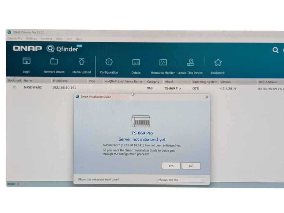 QNAP TS-869 PRO 8x 3.5 inch HDD Bay NAS READ  -