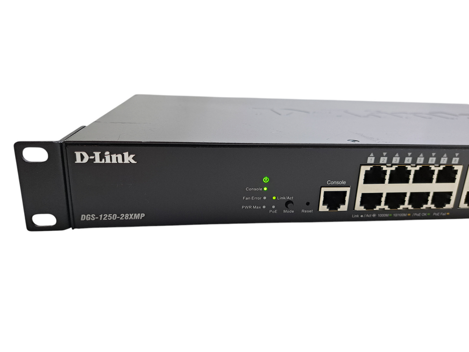 D-Link DGS-1250-28XMP | 28-Port Gigabit PoE+ 370W, 4x 10G SFP+ Switch )