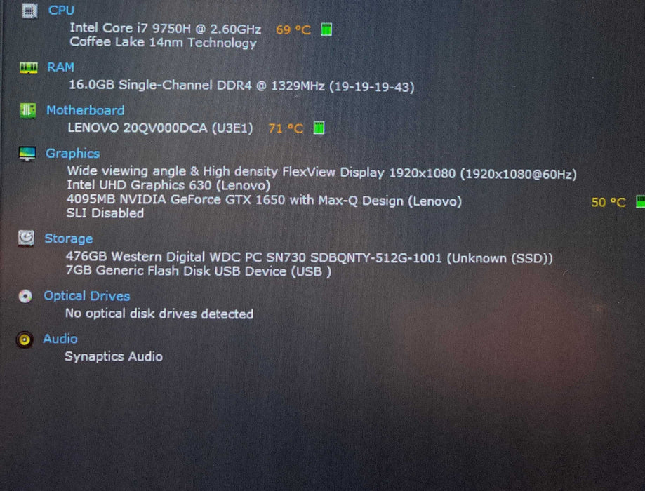 Lenovo ThinkPad X1 Extreme i7-9750H GTX1650 16GB RAM 512SSD FRENCH KEYBOARD  Lap200