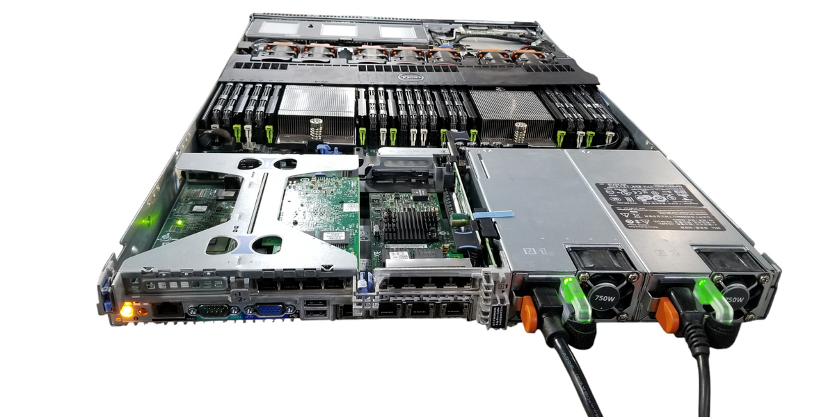 Dell PowerEdge R620 2x Xeon E5-2650L 128GB DDR3 2x750W PSUs No