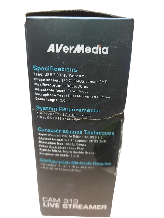 AVerMedia Live Streamer CAM PW313 Full HD 1080P Streaming Webcam