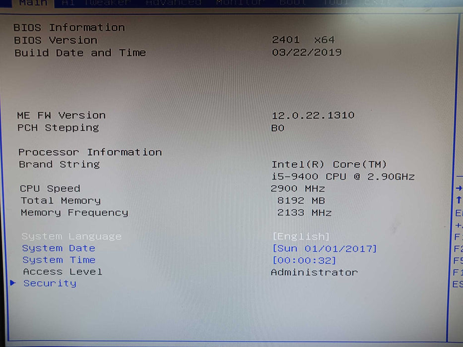 Custom Tower PC Asus Prime B360M-C Intel i5-9400 @ 2.9Ghz 8GB DDR4 No HDD