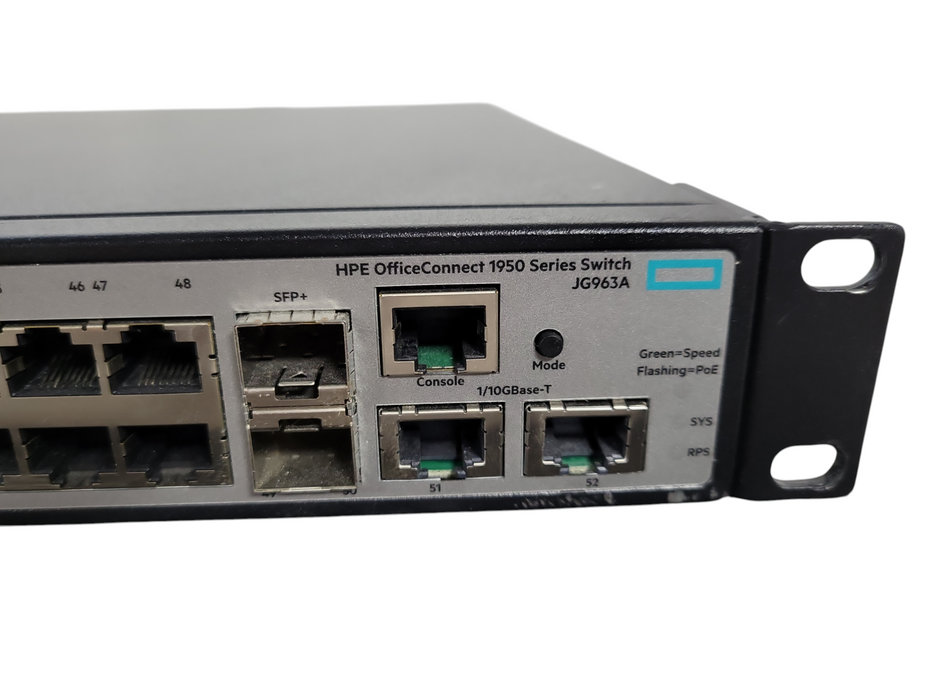 HPE JG963A OfficeConnect 1950-48G-2SFP+ 2XGT-PoE+ Switch !