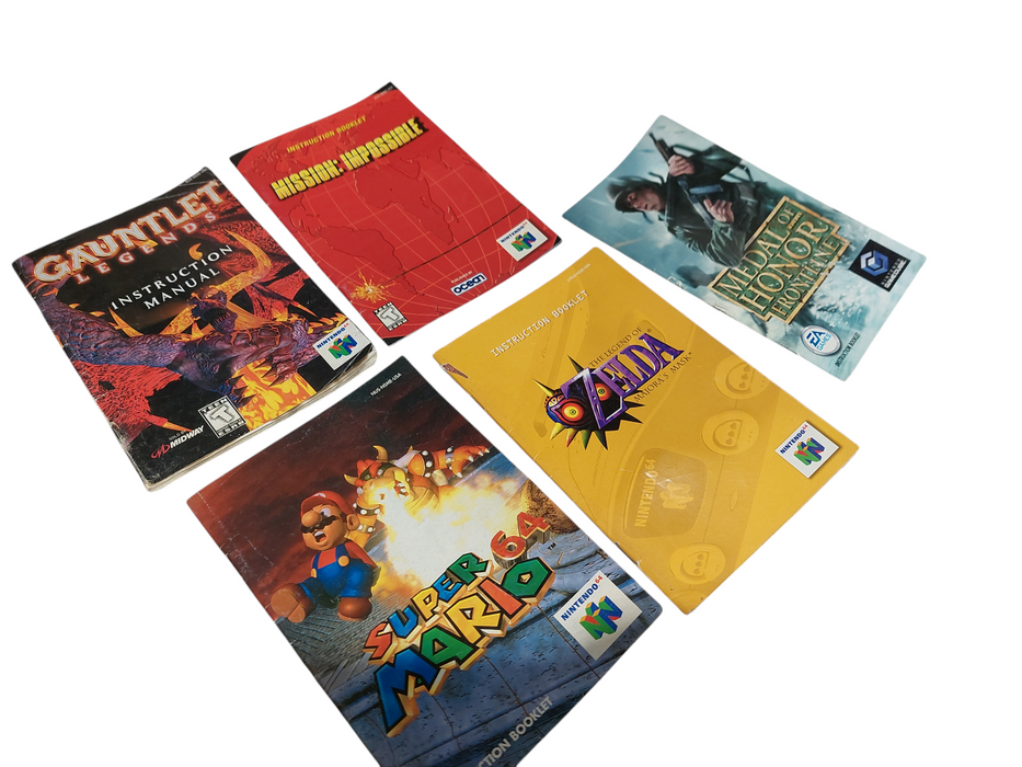 Bundle of 12 Nintendo 64 & 5 Gamecube Manauls Instruction Booklets  =