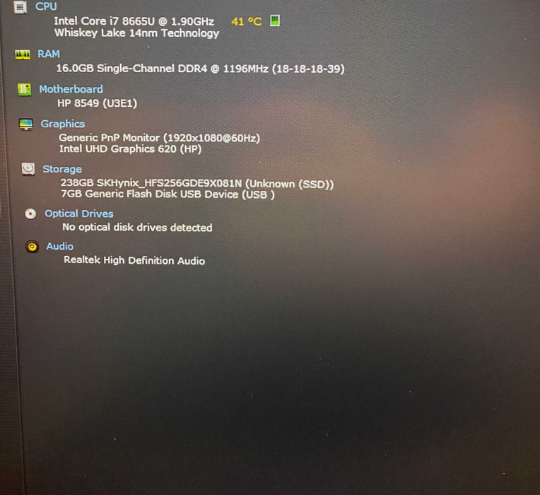 HP ZBook 15u G6 Core i7-8665U@1.90Gh vPRO 16GB RAM 256GB SSD No Webcam READ  BudLap