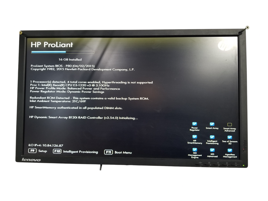HP ProLiant DL320e Gen8 v2 | Xeon E3-1220 v3, 8GB RAM, B120i RAID, 4x 2.5"