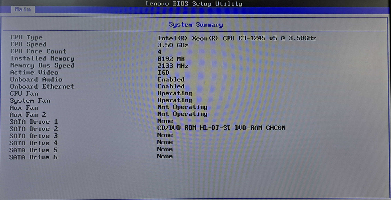 Lenovo ThinkStation P310 | Xeon E3-1245 v5 @ 3.50GHz 4C, 8GB DDR4, No HDD/OS