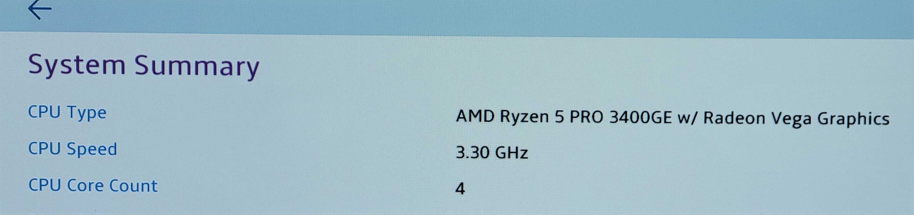 AMD Ryzen 5 PRO 3400GE 3.3GHz Quad-Core Socket AM4 CPU  Q_
