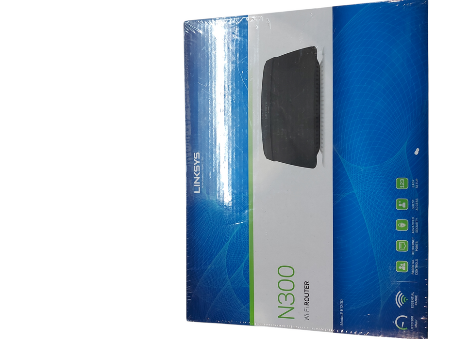 LINKSYS E1200 N300 Wi-Fi Wireless Router - New
