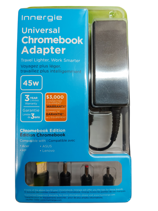 LOT 4x Innergie 45 Watts Universal Chromebook Adapter Model ADP-45FE B