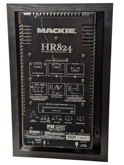 MACKIE HR824 High Resolution Studio Monitor Active Powered Please READ  -