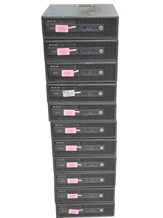 Lot of 11xTested HP EliteDesk 705 G3 SFF Desktops (AMD-14)