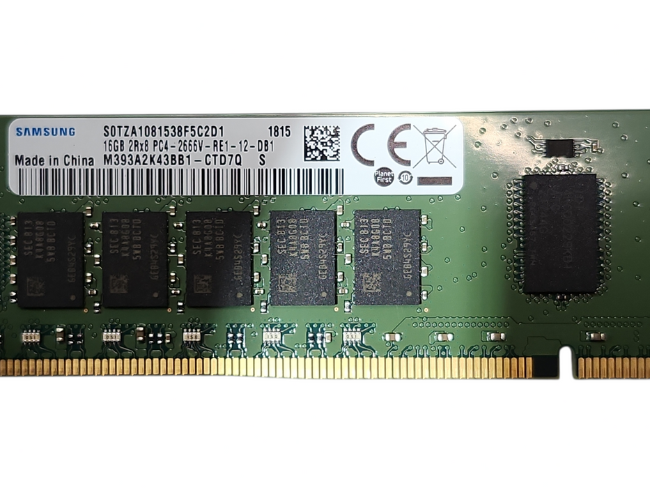 Samsung 16GB DDR4 2666MHz ECC Registered RAM RDIMM M393A2K43BB1-CTD7Q Q