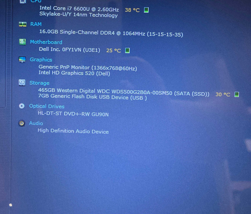 Dell Latitude 14 Rugged 5414 Core i7-6600U@2.6GHz 16GB RAM 500GB SSD  Lap200