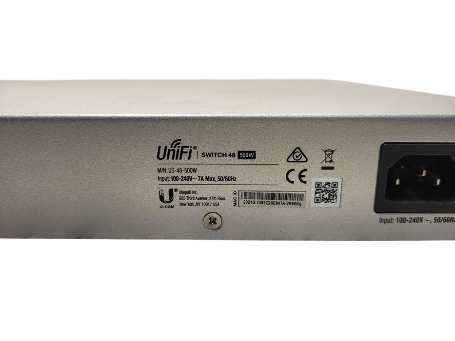 Ubiquiti UniFi US-48-500W | 48-Port Gigabit PoE+ Switch *READ* $