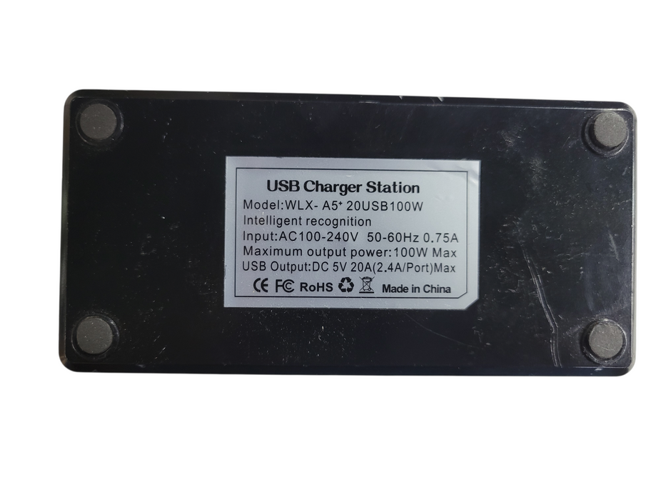 USB Charging Station, 20-Port 100W/20A Multi-Usb Charger Station for Smartp