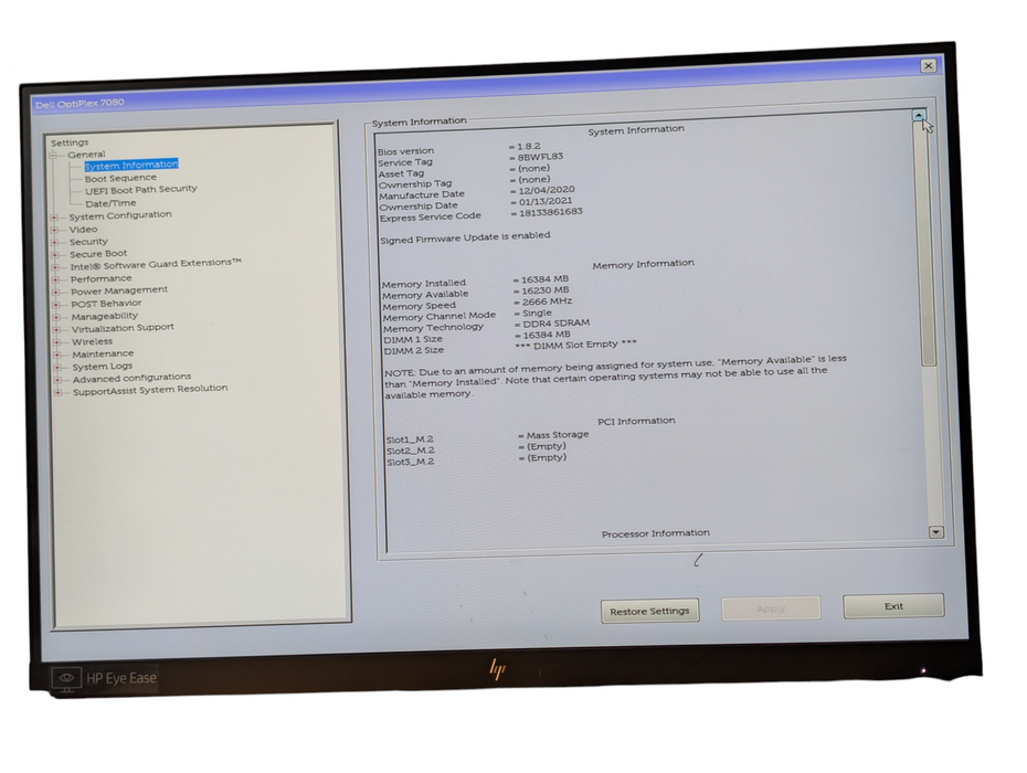 DELL OptiPlex 7080 Micro Intel Core i5-10500T 16GB RAM 256GB NVMe SSD  Q-