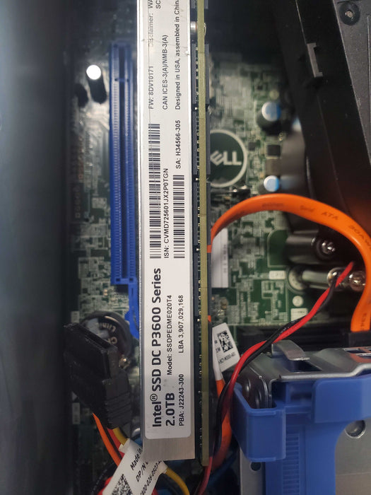 Dell OptiPlex 7070 SFF Intel i5-9500 CPU 3.0GHz 16GB RAM 2TB INTEL PCIE SSD