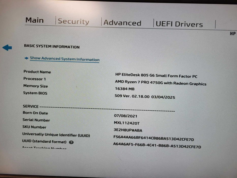 HP EliteDesk 805 G6 SFF, AMD Ryzen 5 PRO 4650G, 16GB DDR4, 256GB NVMe $