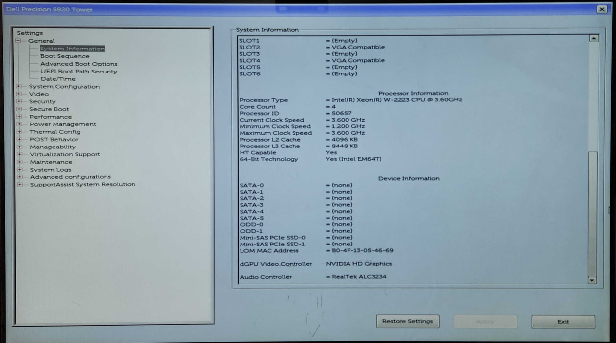 Dell Precision T5820, Xeon W-2223 3.60GHz, 16GB DDR4, 2x P400, 950W PSU
