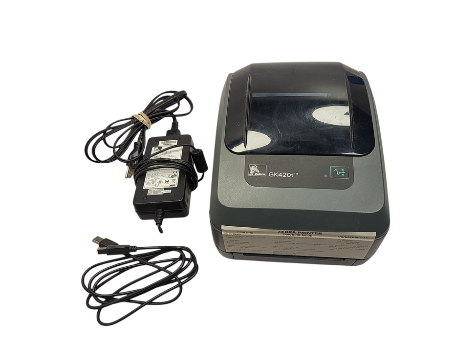 Zebra GK420t Thermal Barcode Label Printer USB Ethernet w/ AC $