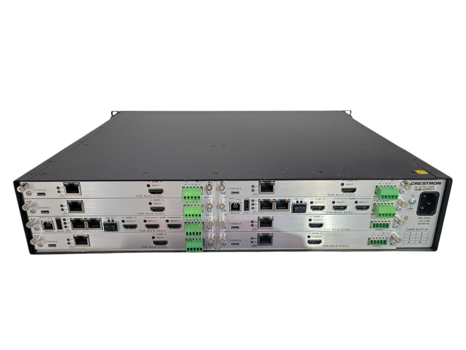 Crestron DMF-CI-8 Digital Media Chassis w/ 2x DM-NVX-E30C, 6x DM-NVX-350C !