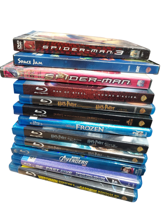 Bundle of 9- Blurays & 3- DVD's Various Movies  =