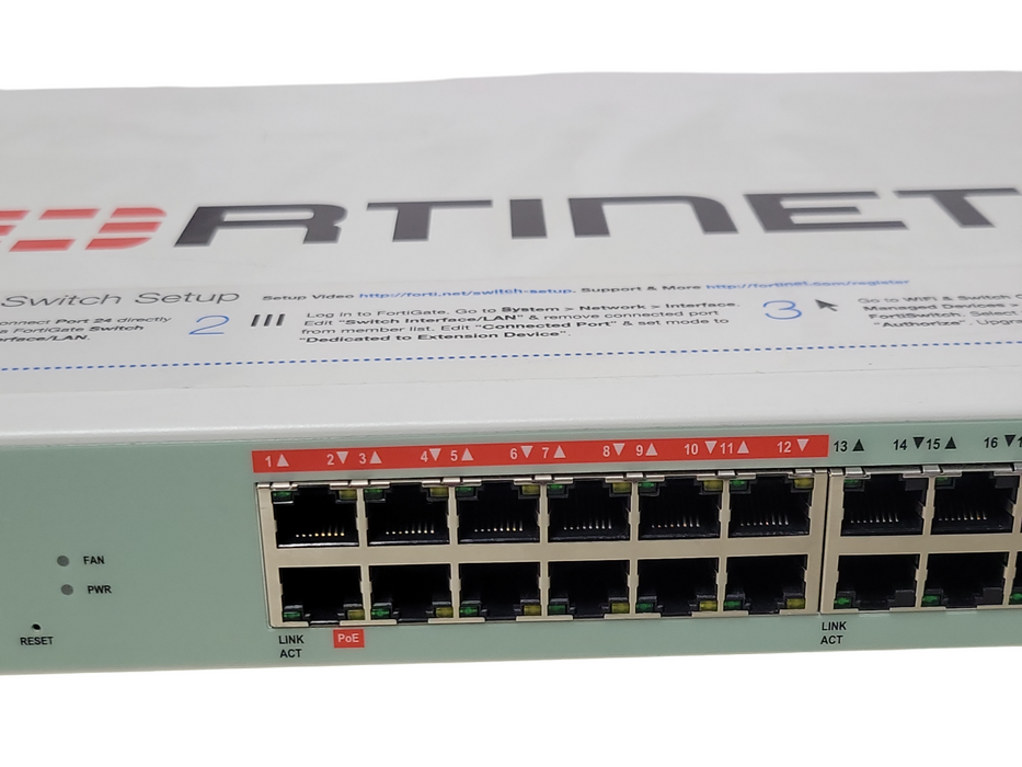 Fortinet FS-224D-POE FortiSwitch 24-Port Gigabit L2 PoE Ethernet Switch, SEE _