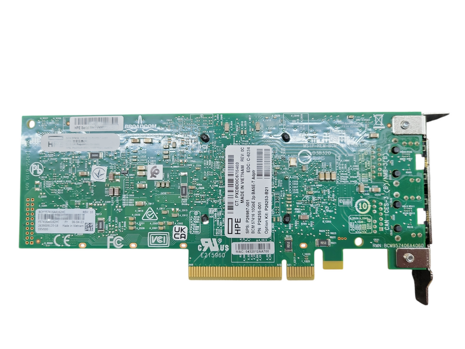 HPE QLogic 853011-001 QLE2692-HP 16Gb Dual Port Fibre Channel PCIe Card !