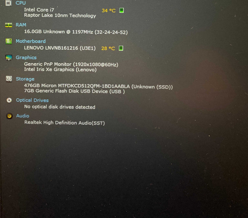 Lenovo Ideapad Slim 3 15IRU8 i7-1355U 16GB RAM 512GB SSD  Lap200