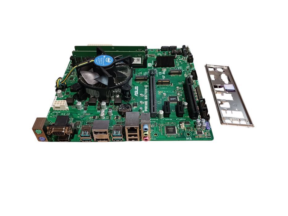 Asus Prime Q370M-C Motherboard Intel i7-8700 CPU 16GB DDR4 I/O Included Q
