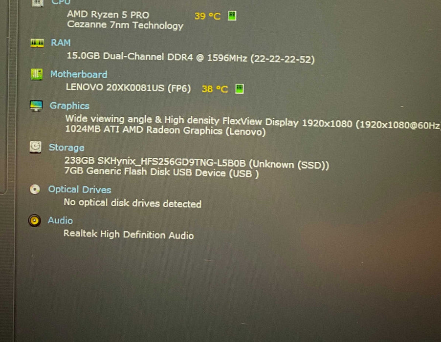 Lenovo ThinkPad T14 Gen 2 AMD Ryzen 5 PRO 5650U 16GB RAM 256GB SSD  Lap200