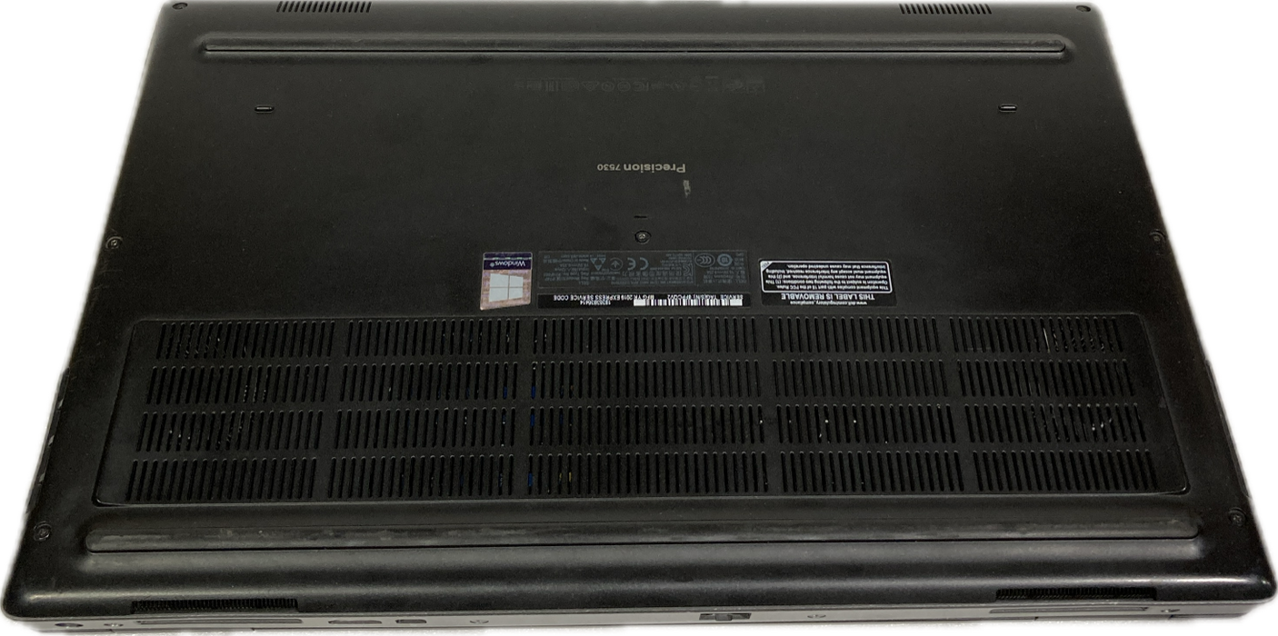Dell Precision 7530 i7-8850H@2.6GHz QUADRO P2000 4GB GPU 32GB RAM 256GB SSD  Lap200