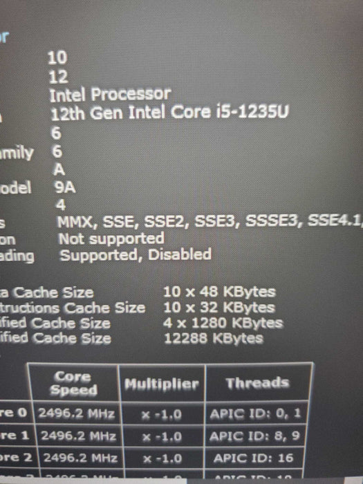 Dell Latitude 5530 Core i5-1235U@1.30GHz 16GB RAM 512GB SSD read  Lap200