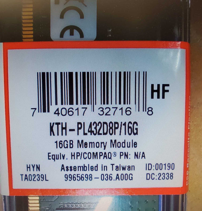 16GB Server RAM 2Rx8 PC4-3200AA-RE2-13 Q