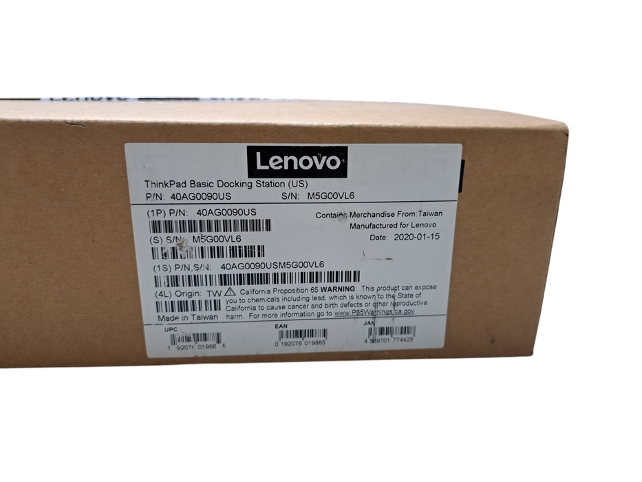 Lenovo ThinkPad Basic Docking Station 40AG0090US – Brand New Q)