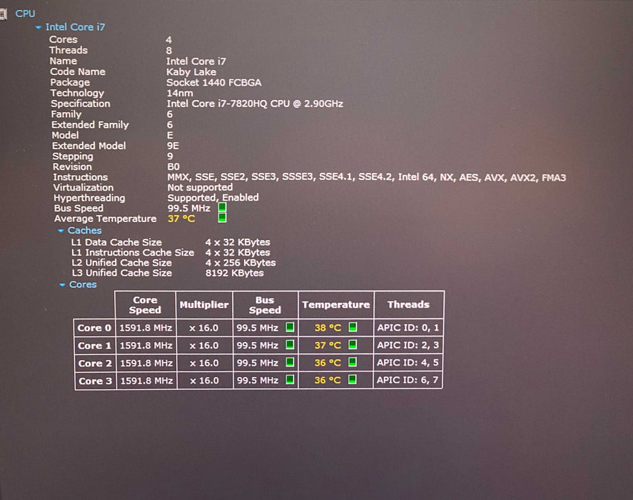 Lenovo ThinkPad P51 4K LCD i7-7820HQ QUADRO M1200 4GB GPU 32GB RAM 512SSD  Lap200