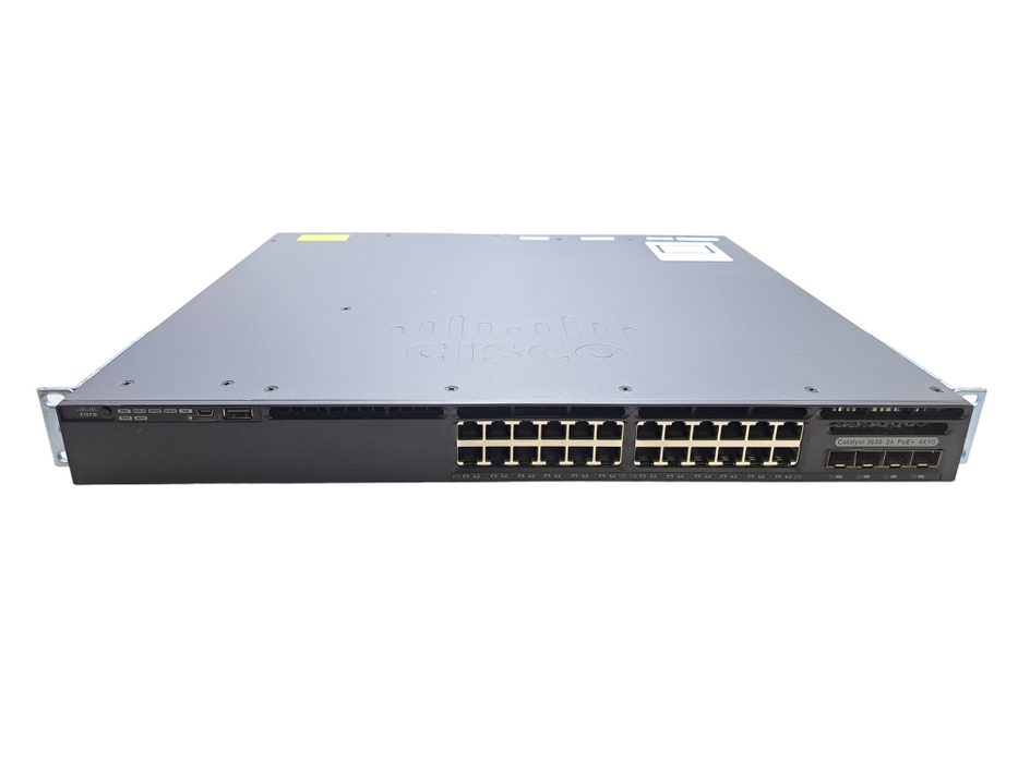 Cisco WS-C3650-24PS-E | 24-Port Gigabit PoE+ Switch | 4x SFP, 1x 640W PSU