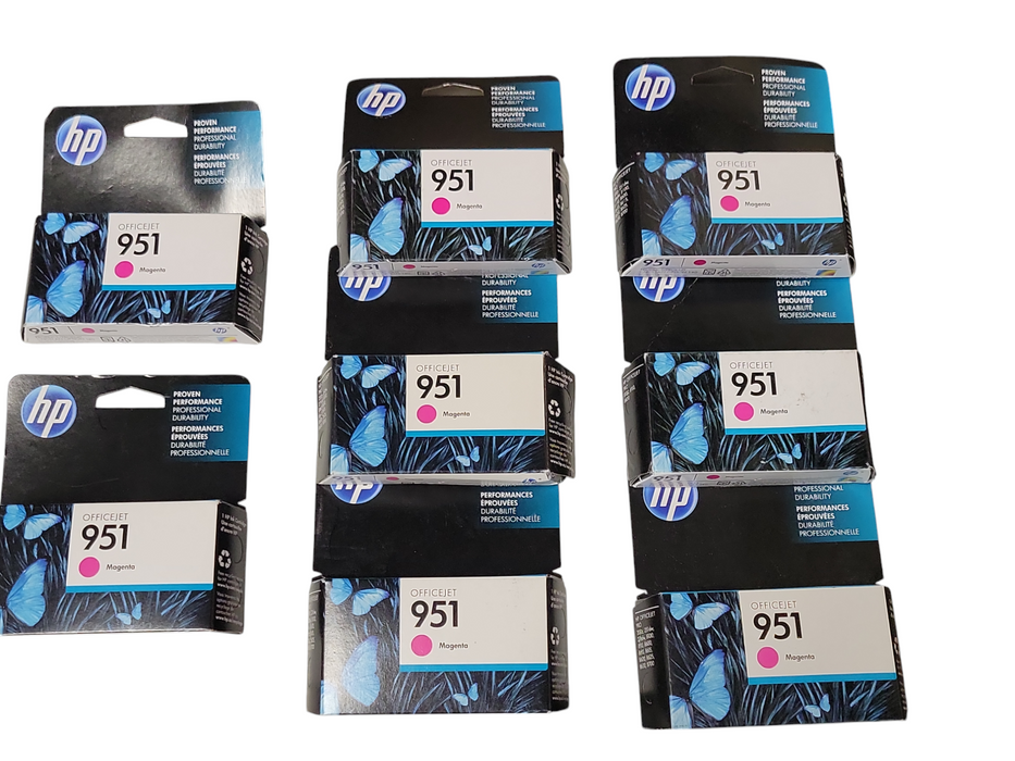 Lot of 8x new HP OfficeJet 951 Magenta ink cartridges _