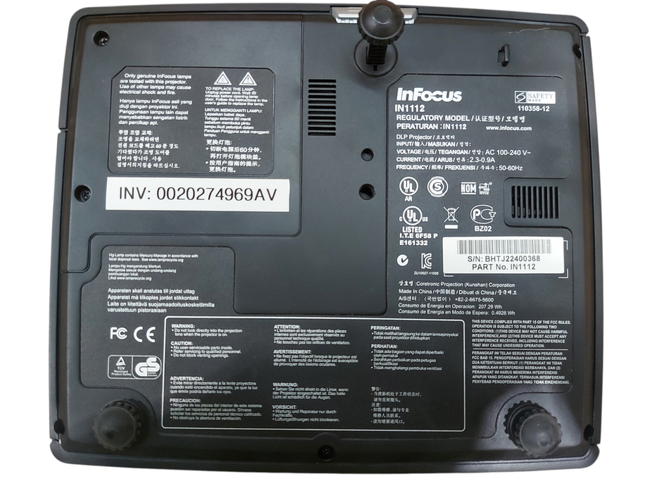 Infocus In1112 Portable DLP Projector 3000 Light Source | 2939 Hours Left
