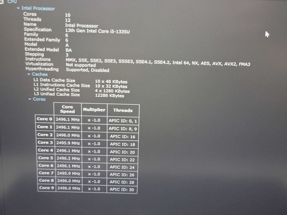 Lenovo ThinkPad E14 Gen 5 i5-1335U 16GB RAM 256GB NVMe β Lap200