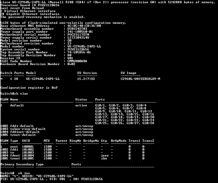 Cisco WS-C2960L-24PS-LL V01 | 24-Port Gigabit Poe+ Silent Managed Switch