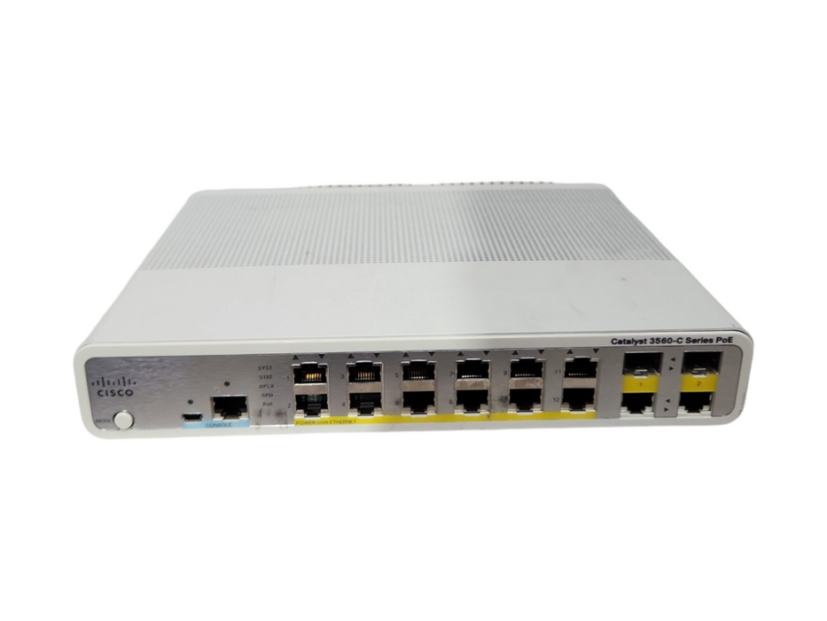 CISCO Catalyst WS-C3560C-12PC-S PoE+ Managed Ethernet Network Switch