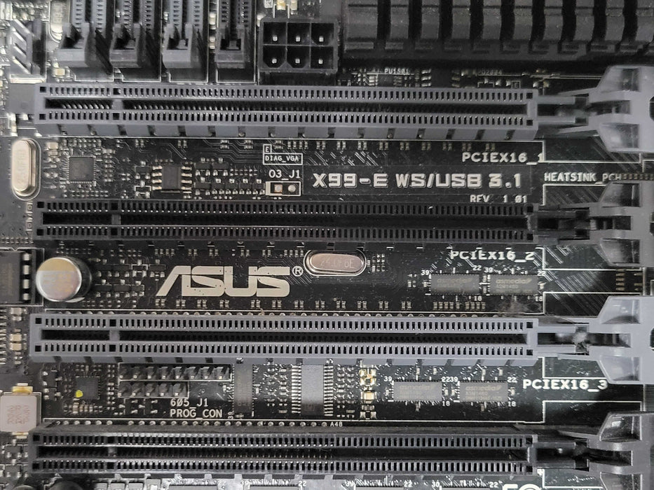 Asus X99-E WS/USB 3.1 board with Core I7-6850K 3.60GHz CPU, 8GB DDR4 RAM Q_
