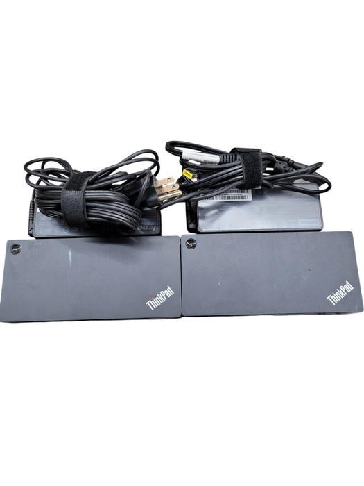 Lot 2x Lenovo ThinkPad Universal USB-C Dock 40AY LDA-KP With Power Adapter Q