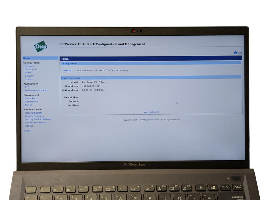 DIGI PortServer TS 16 PN 50000886-01 48V Dual Feed Serial Terminal  -
