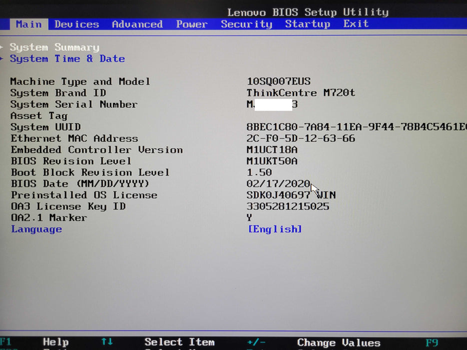 Lenovo Thinkcentre M720T Tower, Intel Core i5-9400 2.90GHz, 8GB RAM No HDD _