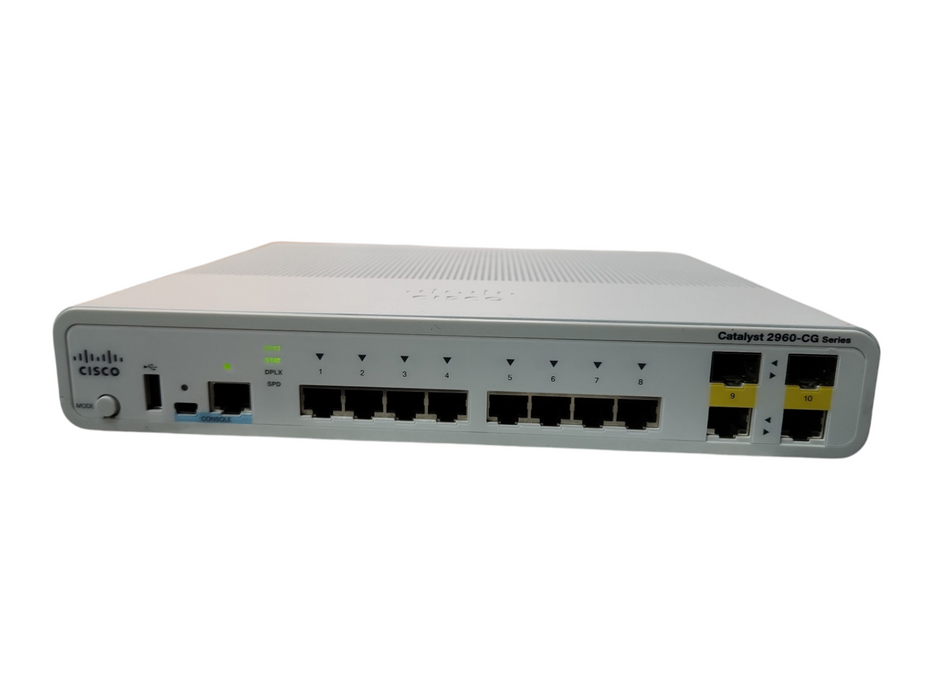 Cisco WS-C2960CG-8TC-L 8 Port Gigabit Ethernet Network Switch