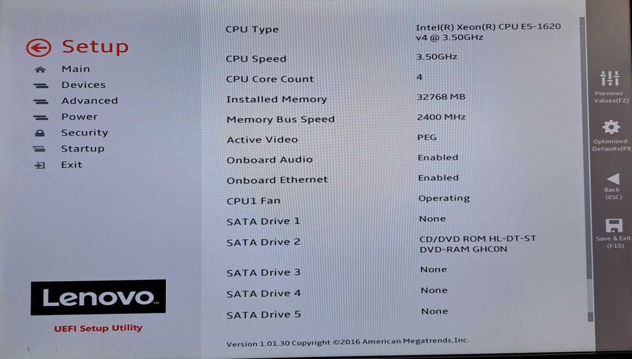 Lenovo ThinkStation P510 | Xeon E5-1620 v4, 32GB DDR4, No HDD/GPU